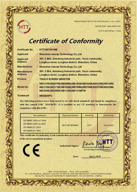 Китай Shenzhen Innoda Technology Co., Ltd. CN Сертификаты