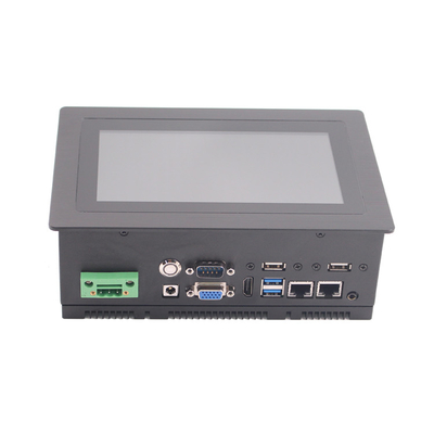 Промышленный встроенный сенсорный панель ПК 64G SSD хранилище USB/RJ45/COM/VGA/HDMI/DC12V интерфейс