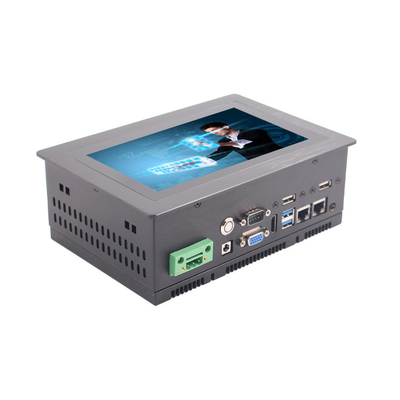 Промышленный встроенный сенсорный панель ПК 64G SSD хранилище USB/RJ45/COM/VGA/HDMI/DC12V интерфейс