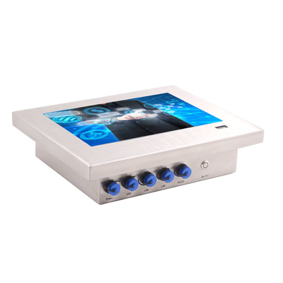ПК с сенсорной панелью из нержавеющей стали с соответствием VESA Mount CE и 4 порта USB2.0 M12