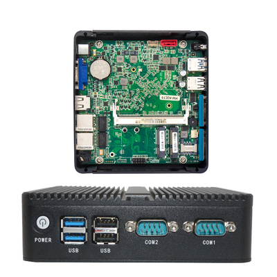 Локальных сетей Intel J1900 2 ПК ITX PCIE сплав RS232 Fanless МИНИ алюминиевый
